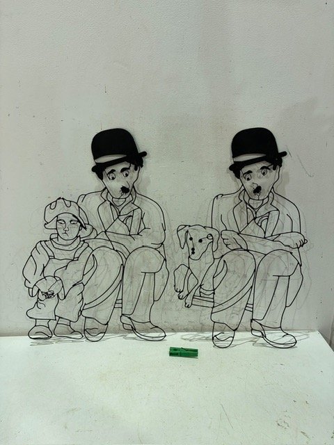 Adornos de Charles Chaplin de Alambre