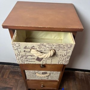 Mueble Organizador de Madera con Cajones de Tela y Madera - imagen 3