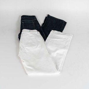 Lote siguiente: Dos Pantalones de Jean: Gap Essential Talle 4P y Loft Blanco Talle 25