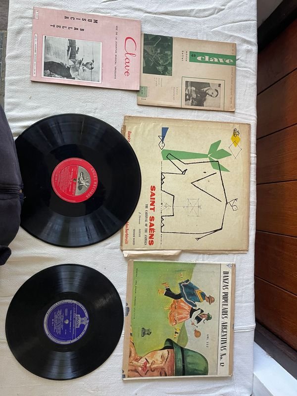 Lote de Discos de Vinilo y Libros de Música Clásica y Popular