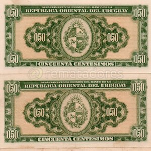 Billetes de 50 Centésimos de Uruguay (4 unidades) - imagen 2