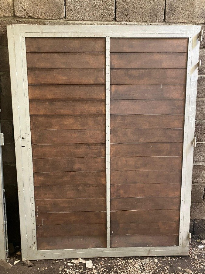 Puertas de garaje en hierro con paneles imitación madera - imagen 9