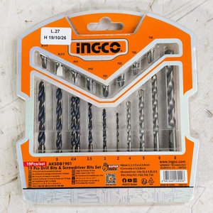 Lote siguiente: Set de 19 Mechas y Puntas Ingco para Taladro