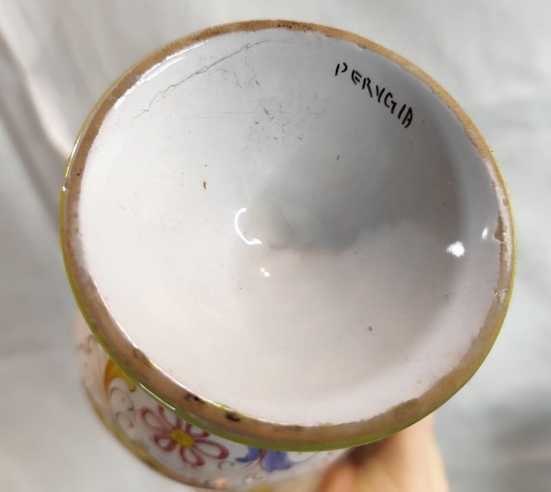 Taza en mayólica mexicana, jarra de 22 cms sellada ánfora y ánfora Perugia - imagen 7