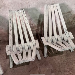3 Sillas Materas de Madera Estilo Rústico - imagen 4