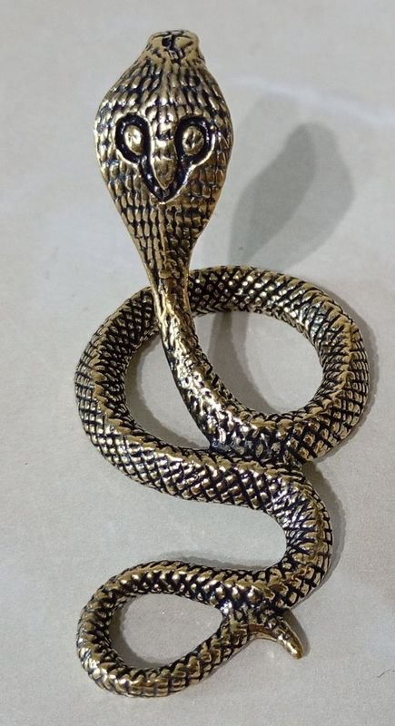 Figura de Cobra en Bronce Miniatura Decorativa - imagen 4