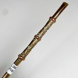 Bombilla de plata y oro labrada - imagen 3