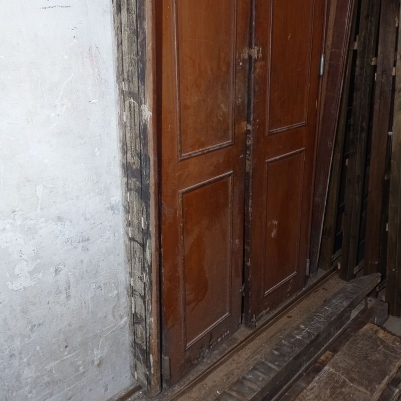 Puertas de contrachapado de cedro, doble hoja con marco - imagen 5