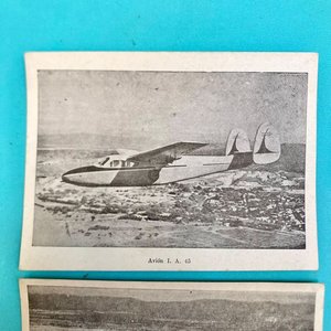 2 Postales Antiguas Aviones Fábrica Argentina DINFIA - imagen 3