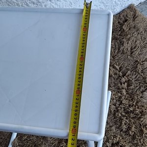 Mesa Plegable de Camping Blanca con Tapa Plástica y Patas Regulables - imagen 7