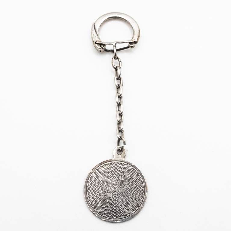 Llavero de Plata Grabado con Iniciales B.C. y Año 1959