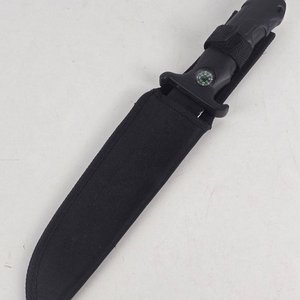 Cuchillo de Caza Negro con Brújula Integrada y Funda - imagen 7