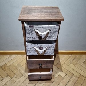 Cajonera Angosta Estilo Escalera con Canastos Estampados - imagen 2
