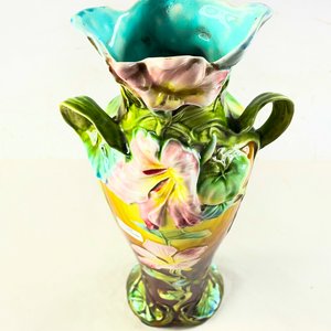 FLorero Art Nouveau floral asas laterales 39 cm - imagen 2