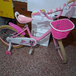 Bicicleta Infantil Rosa y Blanca "Happy Baby" Rodado 20 - imagen 5