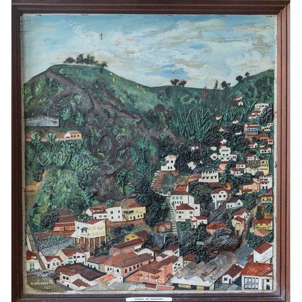 Pintura de H. Navarro 'Morro do Moscoso' (1968)