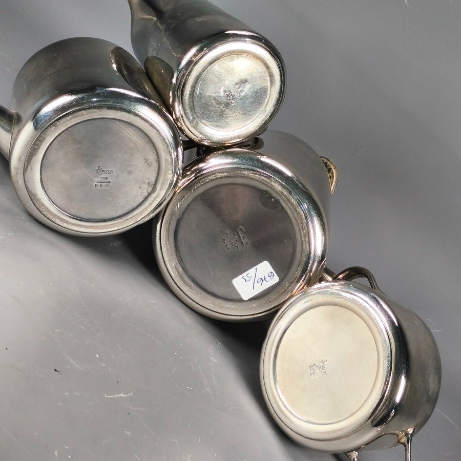 Servicio de té y café Christofle en plata - imagen 11