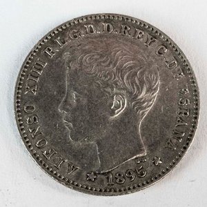 Lote anterior: Moneda de Plata Española 1 Peseta 1895 Alfonso XIII
