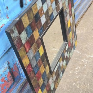 Espejo de Diseño "Patina Squares Mirror" Cuadrado Multicolor - imagen 3