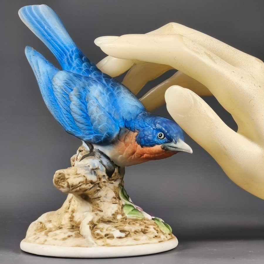 Figuras de pájaros y grullas de porcelana - imagen 5