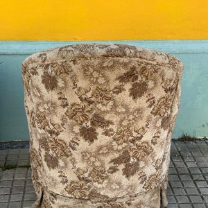 Par de Sillones Materos con Tapizado Floral en Tonos Marrones - imagen 6