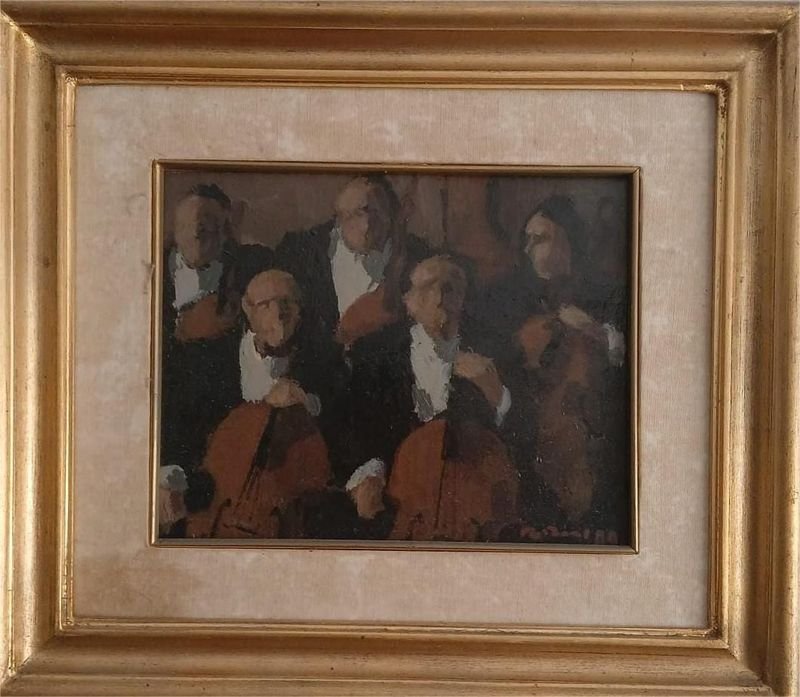 Lote anterior: Pintura de Músicos por Raúl Rial - Óleo sobre tabla