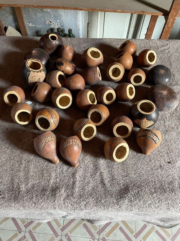 Lote de Mates de Calabaza Artesanales