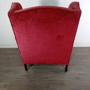 Sillón Berger Rojo con Tapizado Desgastado por el Sol - imagen 9