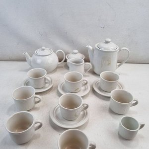 Juego de Loza Blanca para Café o Té - 17 Piezas - imagen 2