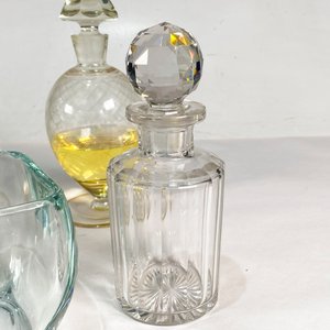 Lote de 4 piezas de vidrio: 3 botellones y 1 centro decorativo - imagen 5