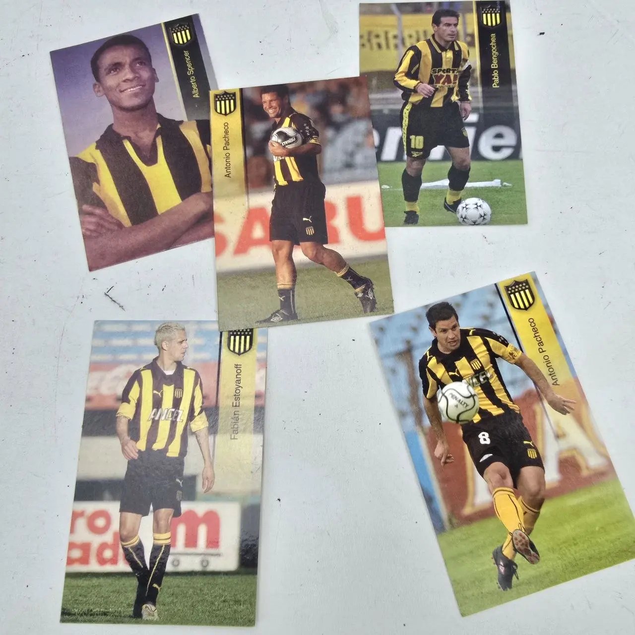 Pack de 5 Tarjetas de Fútbol de Jugadores Históricos de Peñarol