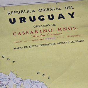 Mapa de Rutas, Terrestres, Aéreas y Fluviales de la República Oriental del Uruguay - imagen 2