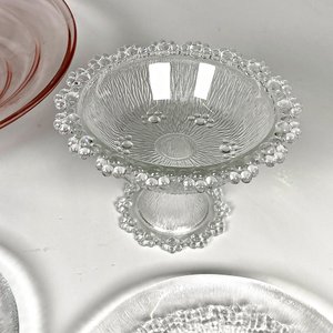 Centro de Mesa Escandinavo de Vidrio Rosa y Transparente con Platillos - imagen 6