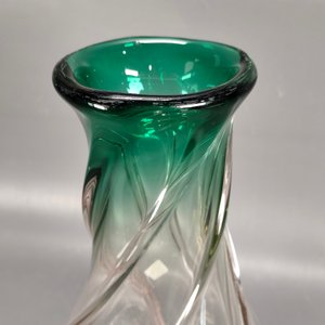 Juego de 2 piezas de cristal: Florero bicolor y despojador ámbar - imagen 10