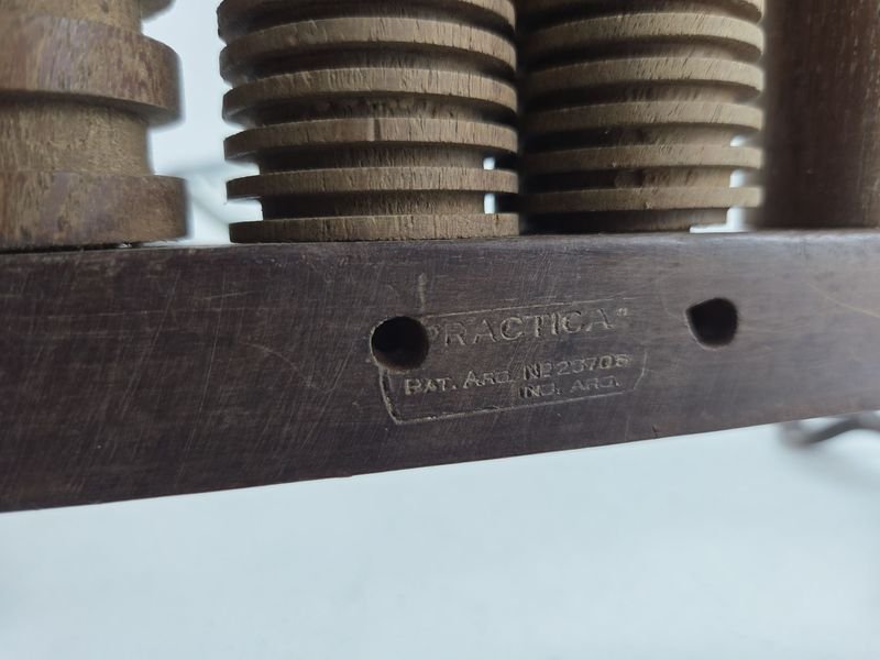 Máquina de pastas antigua en madera e hierro - imagen 7