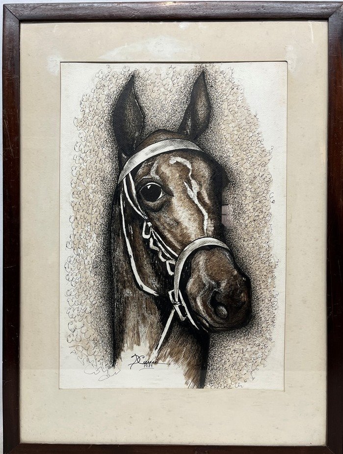 Lote anterior: Dibujos de caballos en papel por Dora Cami