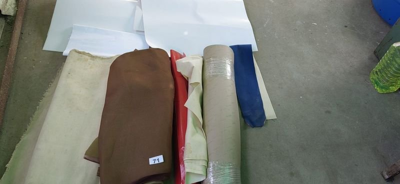 Lote de Varios Materiales Textiles y Cuero