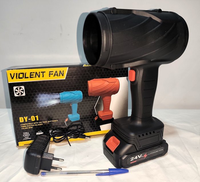 Sopladora de Aire Recargable Violent Fan DY-01 24V Lithium-Ion Nueva en Caja
