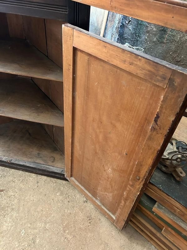 Lindo esquinero de campo antiguo con su patina original todo pino Brasil macizo buen estado - imagen 10