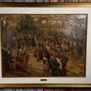 Lote anterior: Oleo sobre tela "Día de Fiesta" de Enzo Domestico Kabregu 80x60