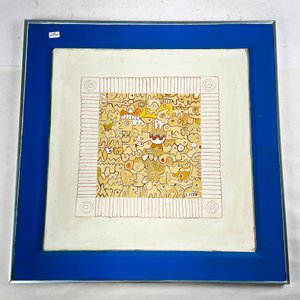 Lote anterior: Cuadro Abstracto Beige con Marco Azul Brillante