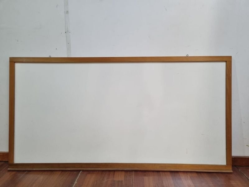 Pizarra Para Marcadores Blanco y Madera
