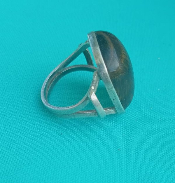 Anillo de diseño en plata con piedra marrón - imagen 6