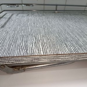 Mesa Desayunador Vintage Plegable con Soporte para Vasos - imagen 5
