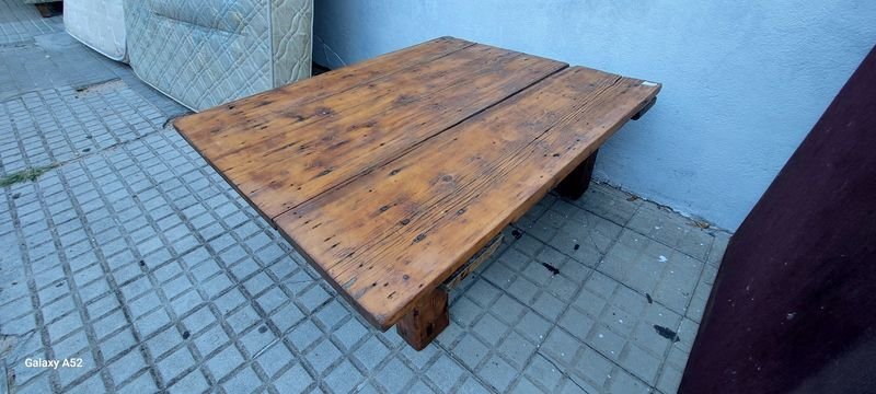Mesa ratona rustica en pinotea, mesa de madera antigua - imagen 5
