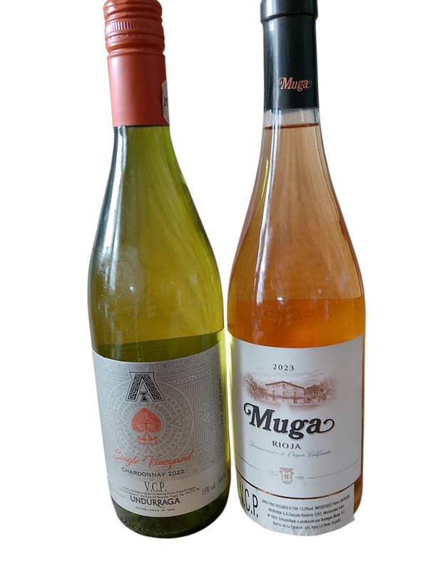 Set de 2 Botellas de Vino: Muga Rioja Rosado y Single Vineyard Chardonnay
