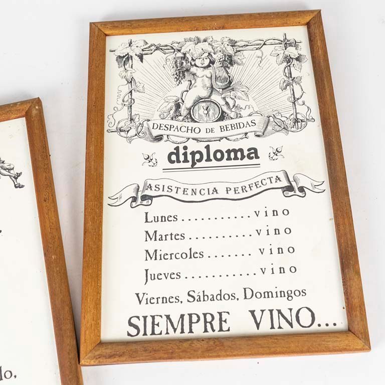 Cuadritos Bar y Diploma para Bebidas - Medidas: 31x22cm - imagen 2