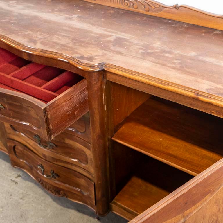 Aparador provenzal tallado con espejo para decorar tu hogar - imagen 3