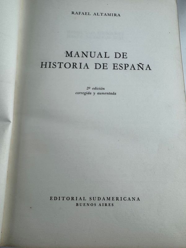 Manual de Historia de España por Rafael Altamira - imagen 3