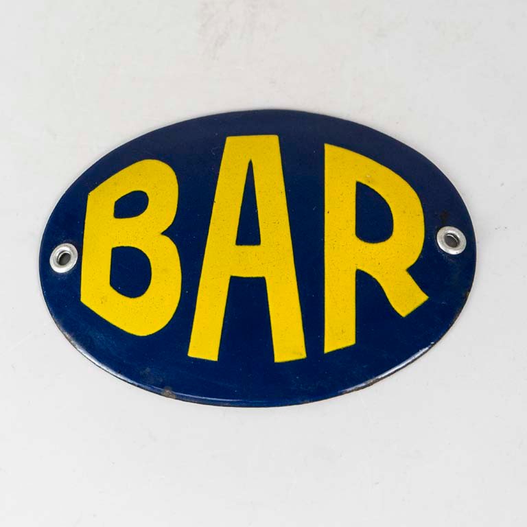 Lote anterior: Cartel de chapa esmalta BAR - Medidas: 10 X 15cm